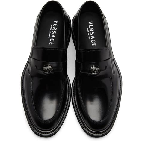 versace collection leather penny loafers|VERSACE Leather Penny Loafers for Men .